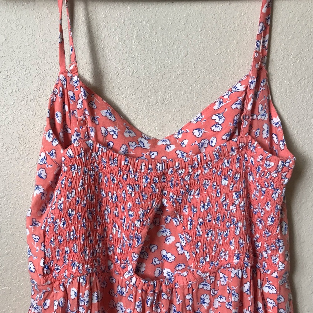 SO peach sundress with white flowers